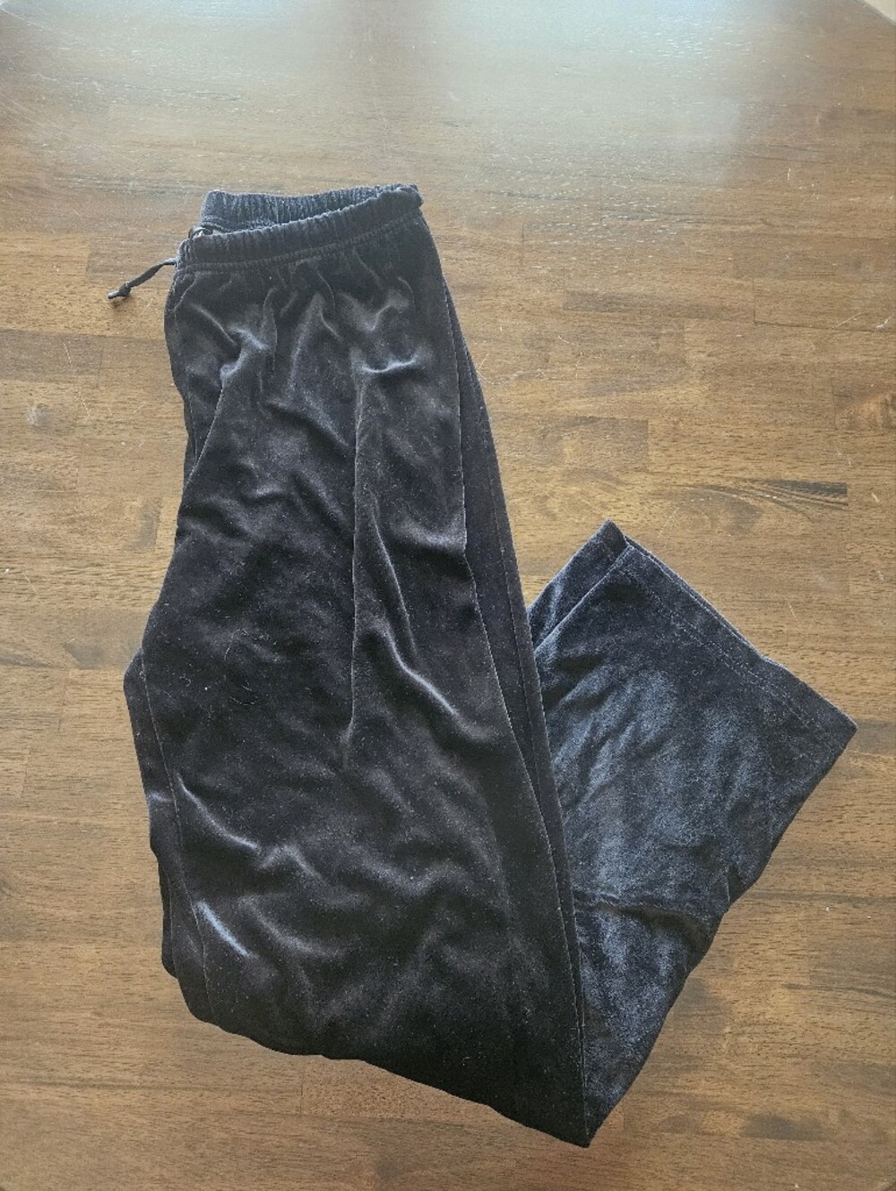 Faded Glory Black Velvet Lounge Pants Size Large